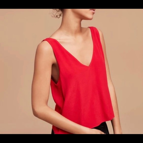 Aritzia Wilfred Tempest Red Medium Top - Picture 1 of 5